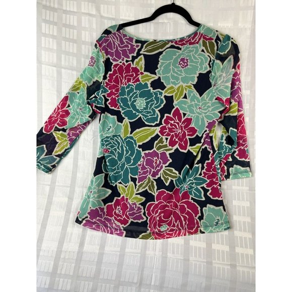 Croft & Barrow Women's Knit Top Size XL 3/4 Sleeve Multicolored - Picture 10 of 10